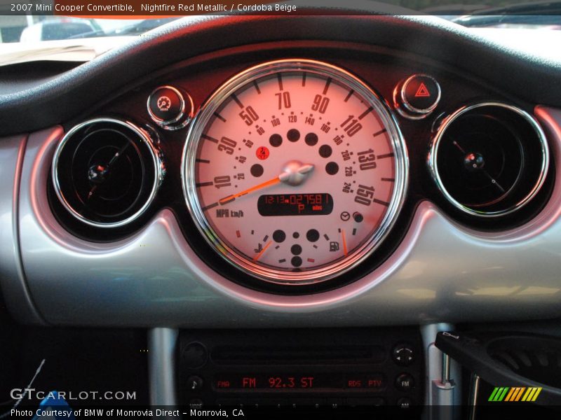 Nightfire Red Metallic / Cordoba Beige 2007 Mini Cooper Convertible