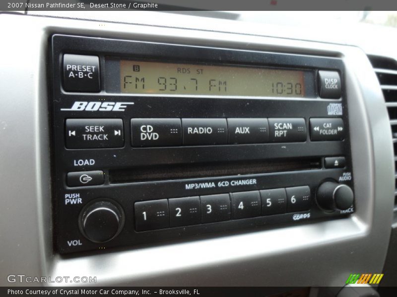 Audio System of 2007 Pathfinder SE