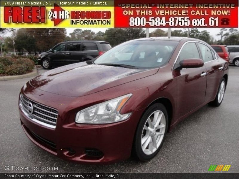 Tuscan Sun Metallic / Charcoal 2009 Nissan Maxima 3.5 S