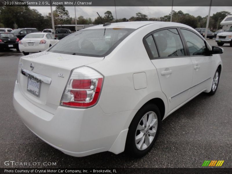 Aspen White / Charcoal 2010 Nissan Sentra 2.0 SL