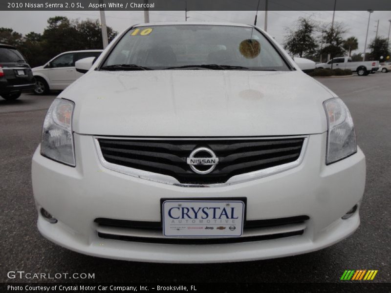Aspen White / Charcoal 2010 Nissan Sentra 2.0 SL