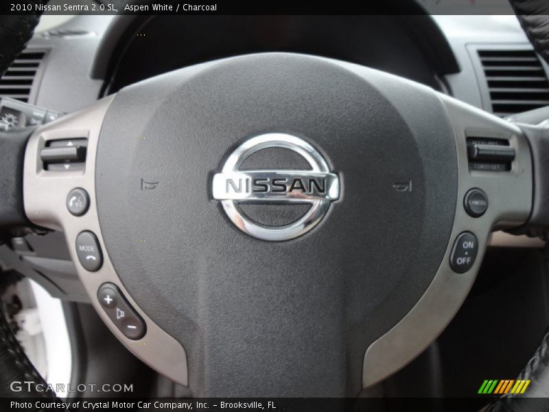 Aspen White / Charcoal 2010 Nissan Sentra 2.0 SL
