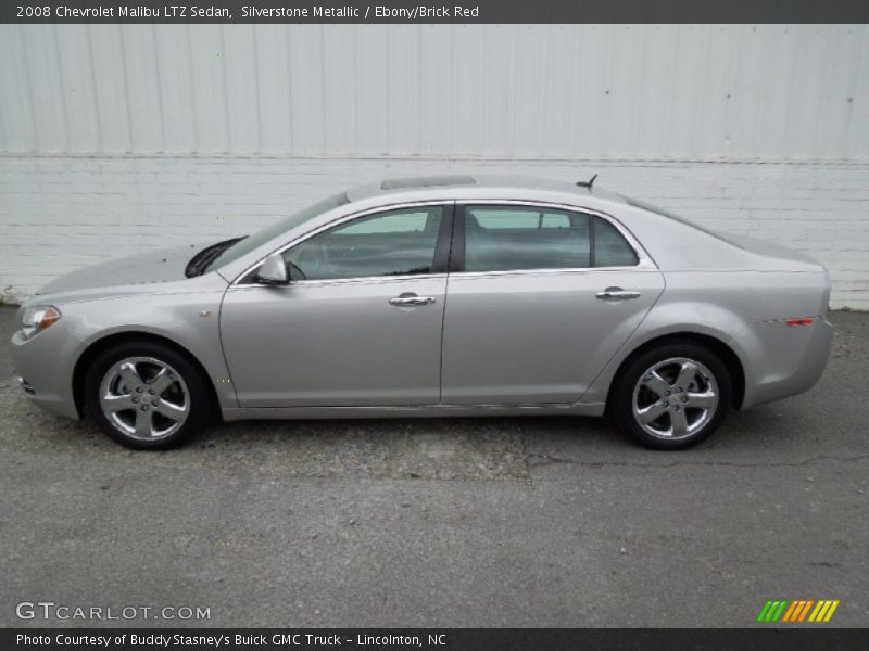 Silverstone Metallic / Ebony/Brick Red 2008 Chevrolet Malibu LTZ Sedan