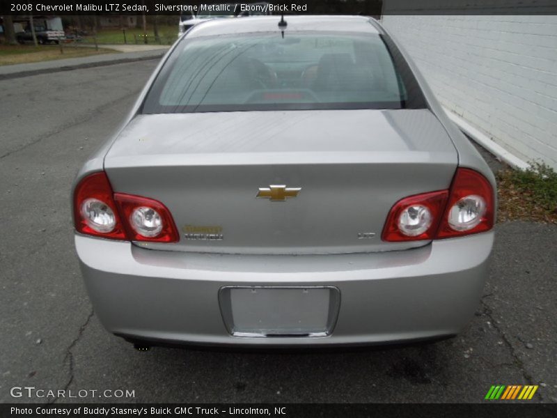 Silverstone Metallic / Ebony/Brick Red 2008 Chevrolet Malibu LTZ Sedan