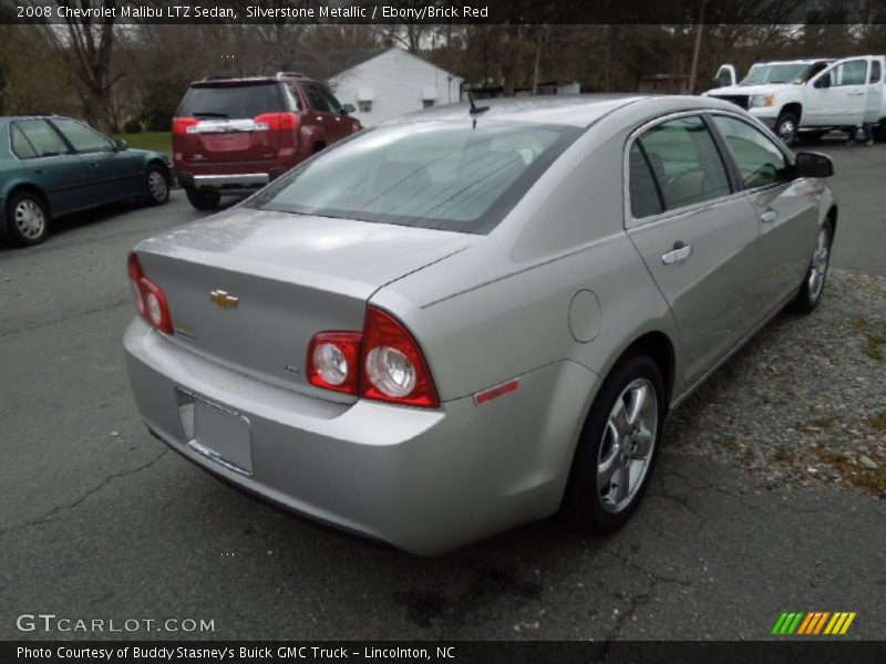 Silverstone Metallic / Ebony/Brick Red 2008 Chevrolet Malibu LTZ Sedan
