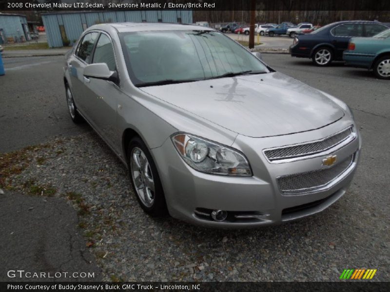 Silverstone Metallic / Ebony/Brick Red 2008 Chevrolet Malibu LTZ Sedan