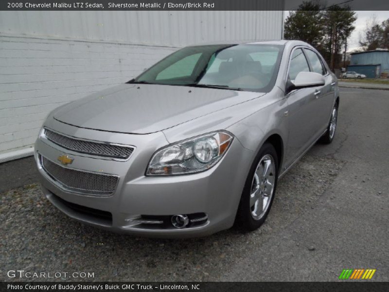 Silverstone Metallic / Ebony/Brick Red 2008 Chevrolet Malibu LTZ Sedan
