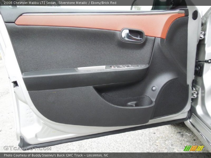 Silverstone Metallic / Ebony/Brick Red 2008 Chevrolet Malibu LTZ Sedan