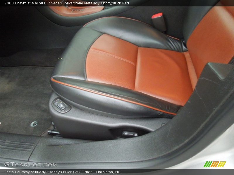 Silverstone Metallic / Ebony/Brick Red 2008 Chevrolet Malibu LTZ Sedan