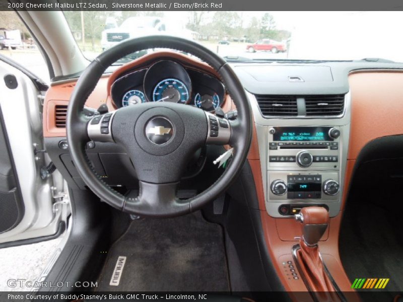 Silverstone Metallic / Ebony/Brick Red 2008 Chevrolet Malibu LTZ Sedan