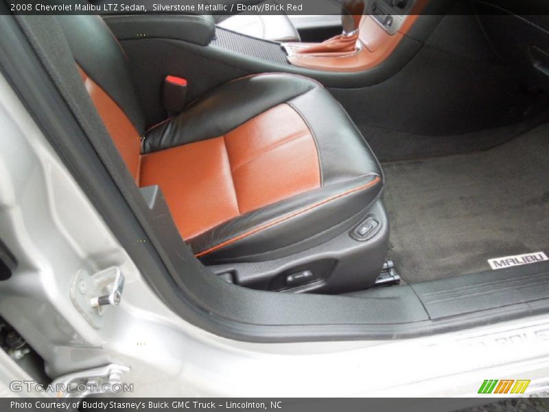 Silverstone Metallic / Ebony/Brick Red 2008 Chevrolet Malibu LTZ Sedan