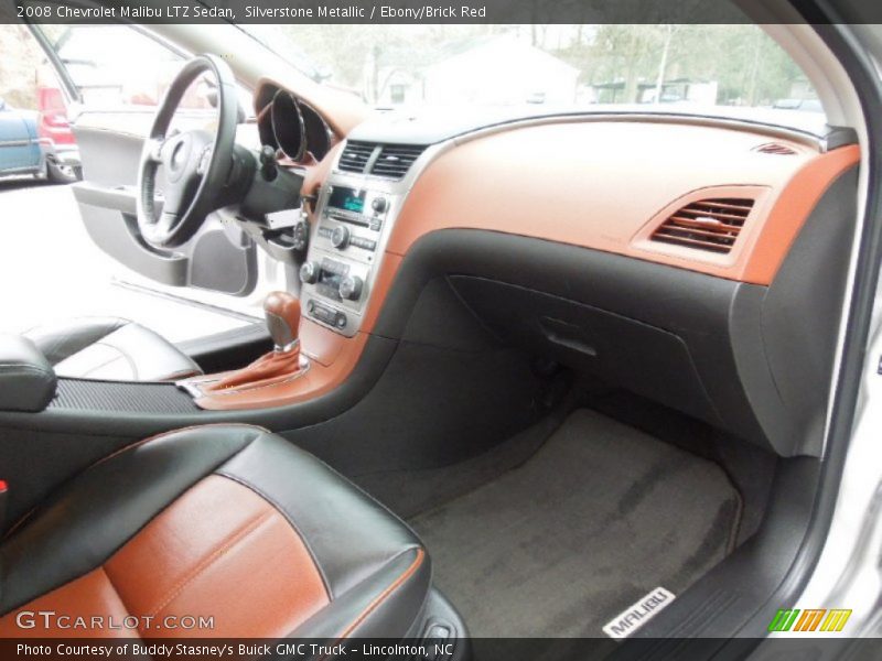 Silverstone Metallic / Ebony/Brick Red 2008 Chevrolet Malibu LTZ Sedan