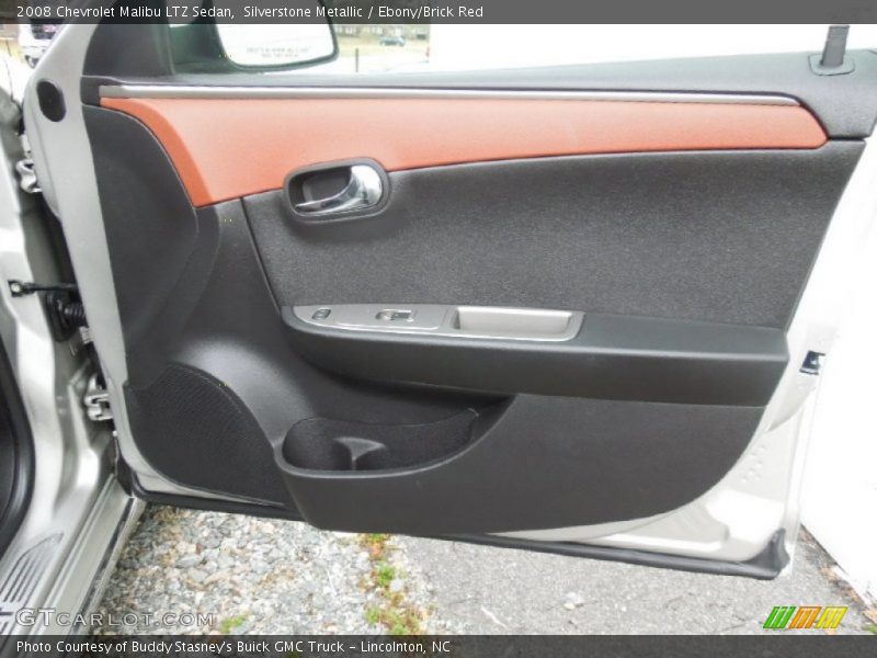 Silverstone Metallic / Ebony/Brick Red 2008 Chevrolet Malibu LTZ Sedan