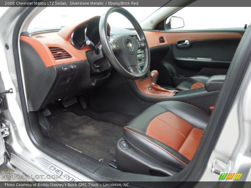 Silverstone Metallic / Ebony/Brick Red 2008 Chevrolet Malibu LTZ Sedan