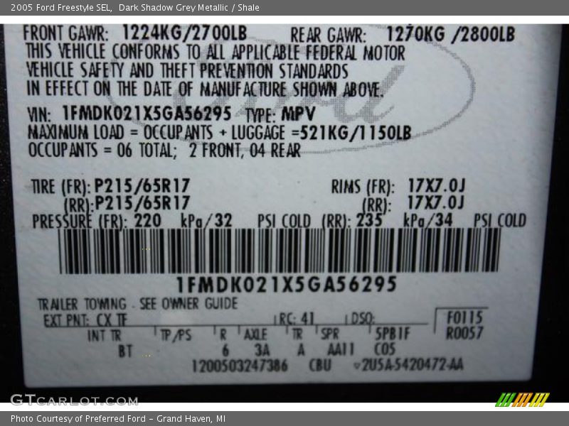 CX - 2005 Ford Freestyle SEL