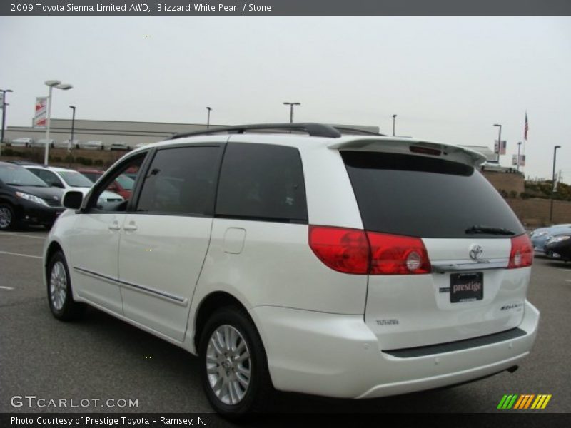 Blizzard White Pearl / Stone 2009 Toyota Sienna Limited AWD