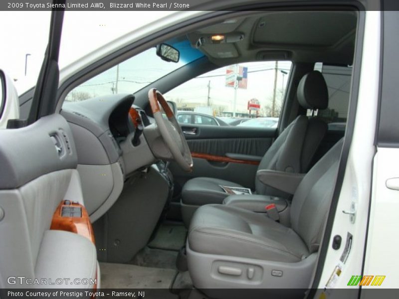 Blizzard White Pearl / Stone 2009 Toyota Sienna Limited AWD