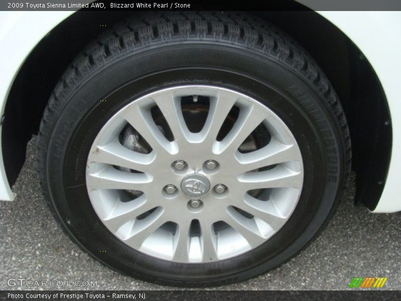 Blizzard White Pearl / Stone 2009 Toyota Sienna Limited AWD