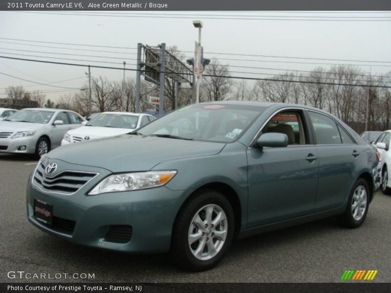 Aloe Green Metallic / Bisque 2011 Toyota Camry LE V6