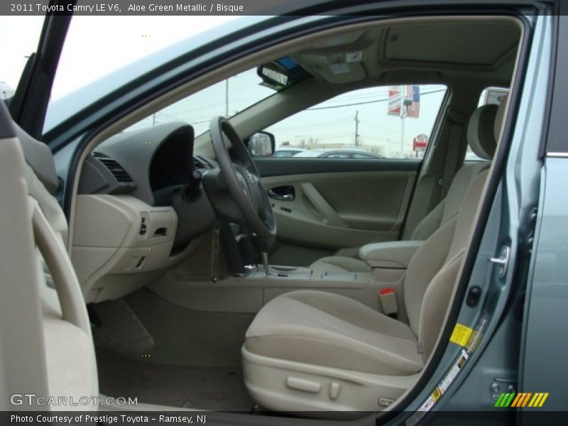 Aloe Green Metallic / Bisque 2011 Toyota Camry LE V6