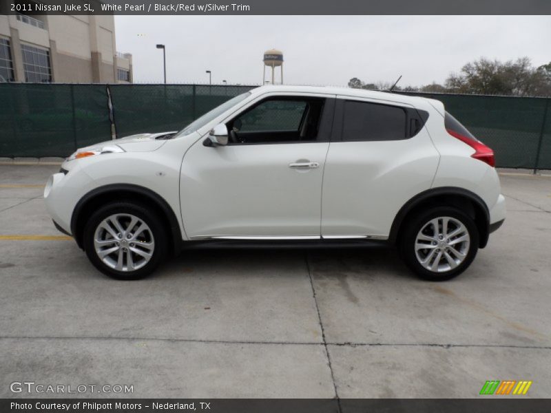 White Pearl / Black/Red w/Silver Trim 2011 Nissan Juke SL