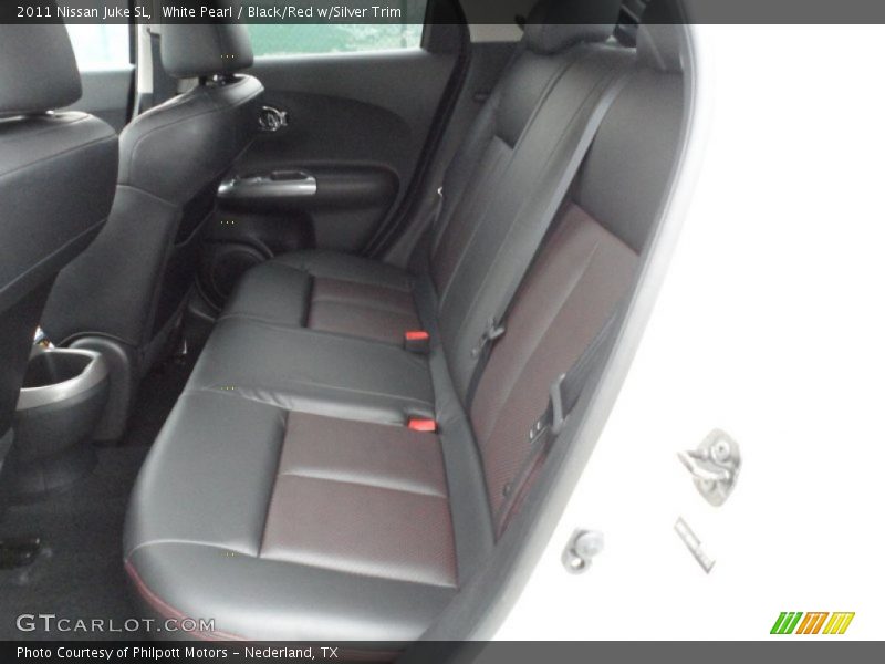 White Pearl / Black/Red w/Silver Trim 2011 Nissan Juke SL