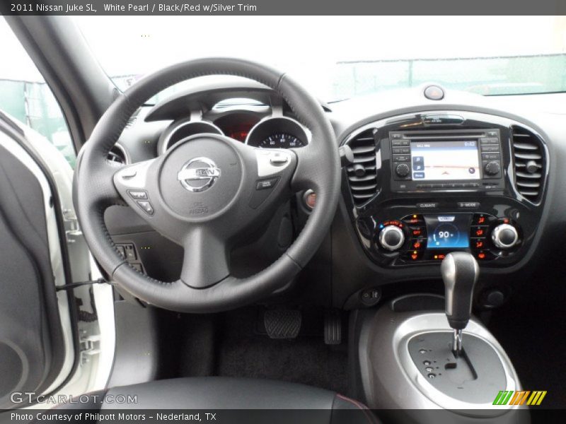 White Pearl / Black/Red w/Silver Trim 2011 Nissan Juke SL