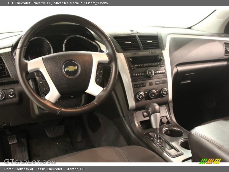 Silver Ice Metallic / Ebony/Ebony 2011 Chevrolet Traverse LT