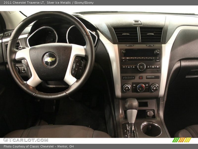 Silver Ice Metallic / Ebony/Ebony 2011 Chevrolet Traverse LT