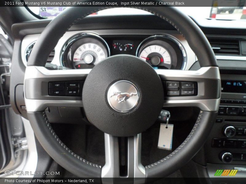  2011 Mustang V6 Mustang Club of America Edition Coupe Steering Wheel