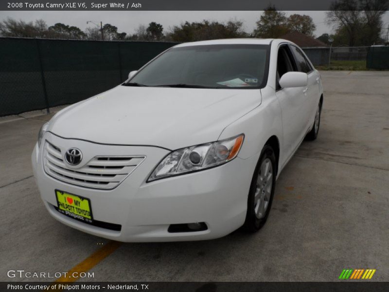 Super White / Ash 2008 Toyota Camry XLE V6