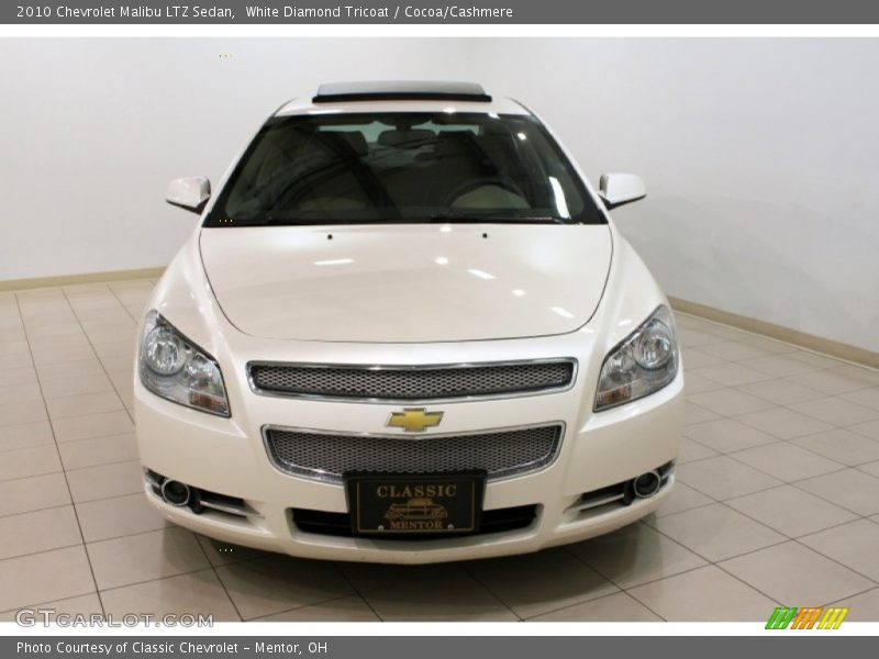 White Diamond Tricoat / Cocoa/Cashmere 2010 Chevrolet Malibu LTZ Sedan
