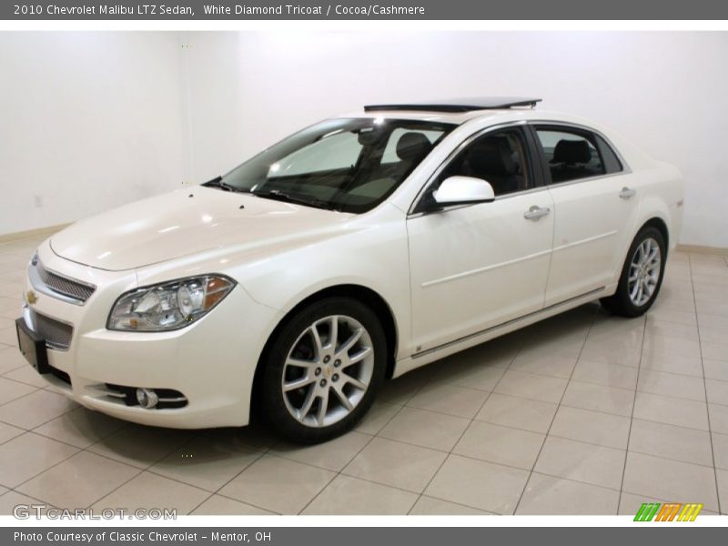 White Diamond Tricoat / Cocoa/Cashmere 2010 Chevrolet Malibu LTZ Sedan
