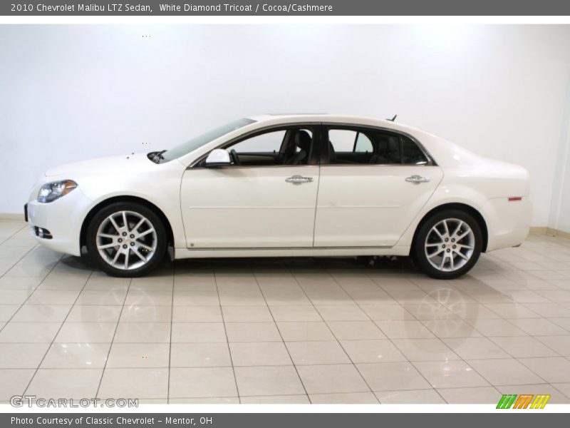 White Diamond Tricoat / Cocoa/Cashmere 2010 Chevrolet Malibu LTZ Sedan