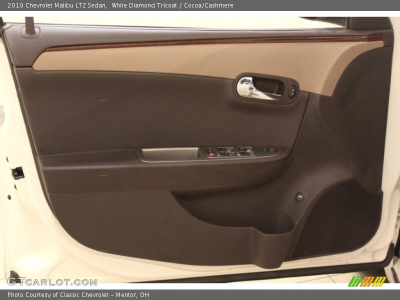 White Diamond Tricoat / Cocoa/Cashmere 2010 Chevrolet Malibu LTZ Sedan