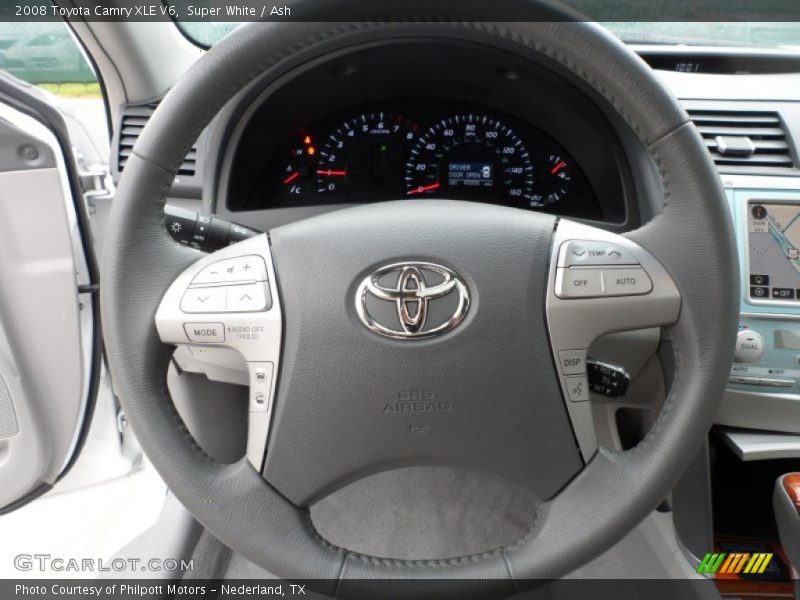 Super White / Ash 2008 Toyota Camry XLE V6