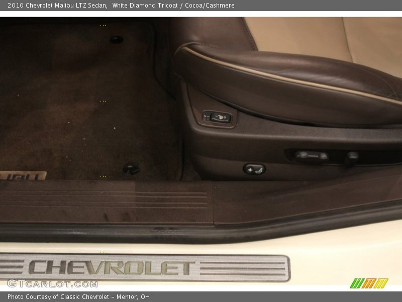 White Diamond Tricoat / Cocoa/Cashmere 2010 Chevrolet Malibu LTZ Sedan