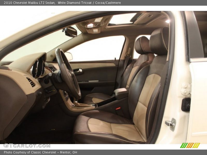 White Diamond Tricoat / Cocoa/Cashmere 2010 Chevrolet Malibu LTZ Sedan