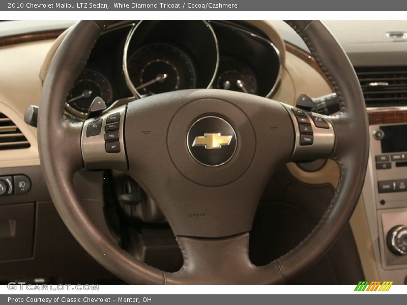 White Diamond Tricoat / Cocoa/Cashmere 2010 Chevrolet Malibu LTZ Sedan