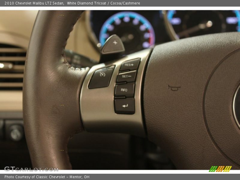 White Diamond Tricoat / Cocoa/Cashmere 2010 Chevrolet Malibu LTZ Sedan