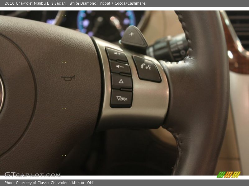 White Diamond Tricoat / Cocoa/Cashmere 2010 Chevrolet Malibu LTZ Sedan