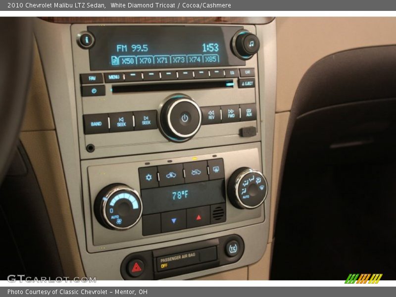White Diamond Tricoat / Cocoa/Cashmere 2010 Chevrolet Malibu LTZ Sedan