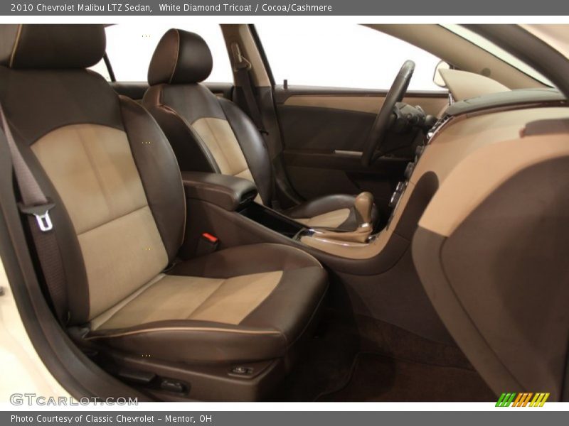 White Diamond Tricoat / Cocoa/Cashmere 2010 Chevrolet Malibu LTZ Sedan