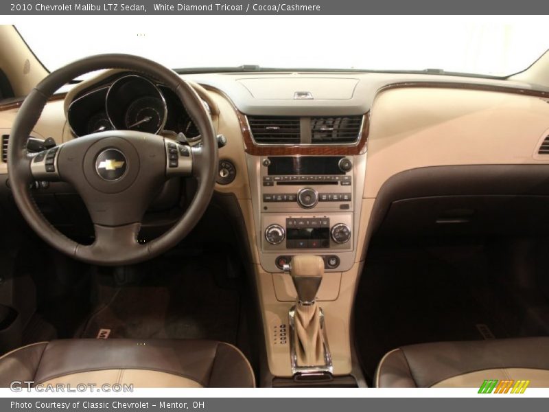 White Diamond Tricoat / Cocoa/Cashmere 2010 Chevrolet Malibu LTZ Sedan