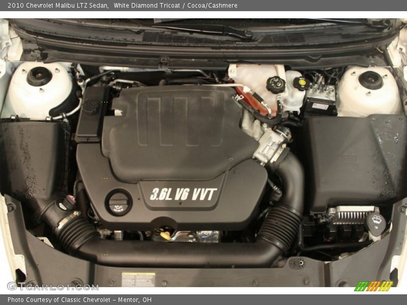 White Diamond Tricoat / Cocoa/Cashmere 2010 Chevrolet Malibu LTZ Sedan