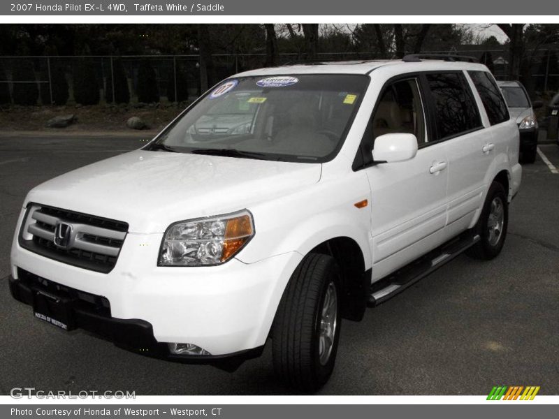 Taffeta White / Saddle 2007 Honda Pilot EX-L 4WD