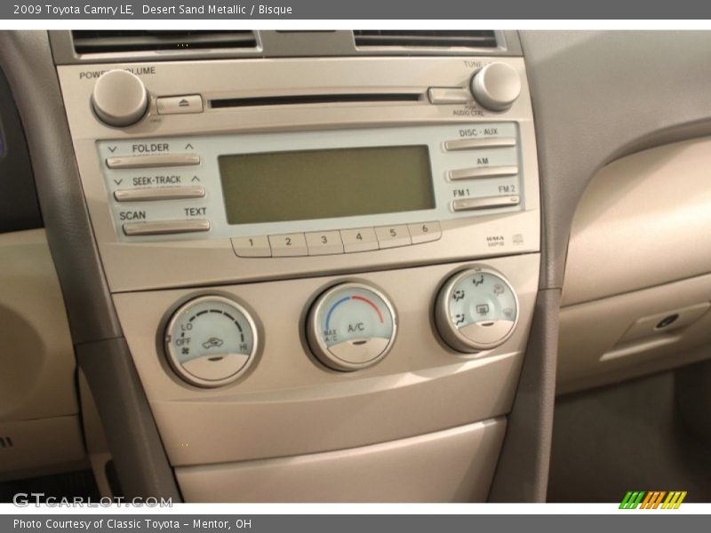 Controls of 2009 Camry LE