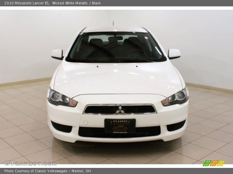 Wicked White Metallic / Black 2010 Mitsubishi Lancer ES