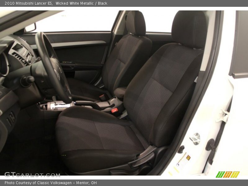 Wicked White Metallic / Black 2010 Mitsubishi Lancer ES