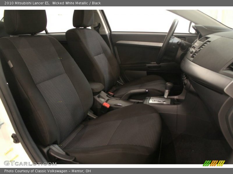 Wicked White Metallic / Black 2010 Mitsubishi Lancer ES